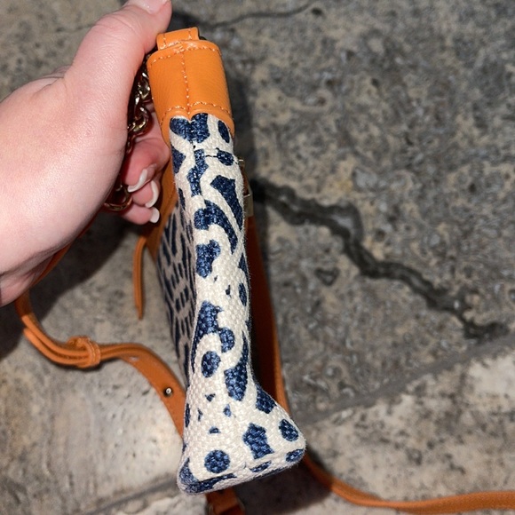 Spartina Navy, White and Orange Crossbody Bag - Picture 9 of 12